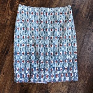 LOFT Printed Pencil Skirt